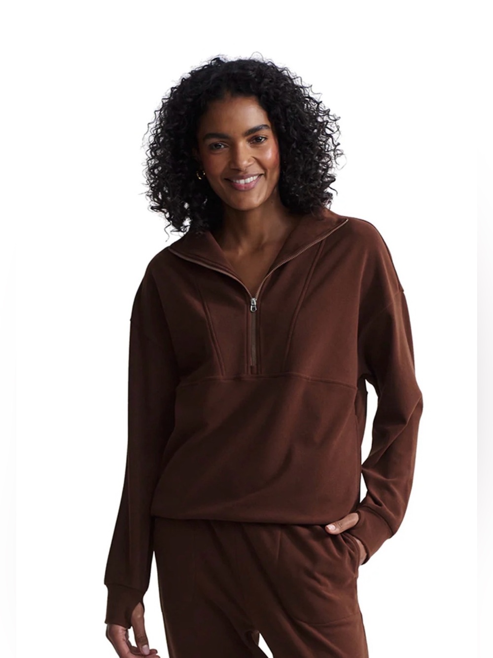 Varley Timberley Half-Zip Midlayer Brushed Rib Size Medium